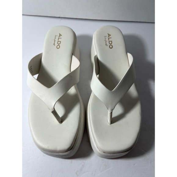 ALDO Women's White Platform Sandals - Picture 1 of 7